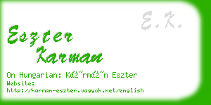 eszter karman business card